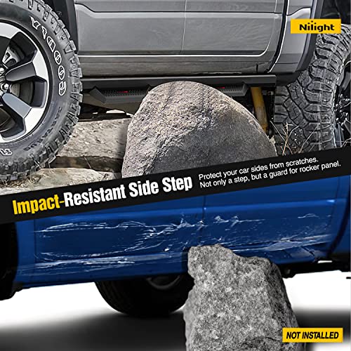 Image of Nilight Running Boards Compatible for 2019 2020 2021 2022 2023 2024 2025 2026 Dodge Ram 1500 New Body Style 4 Door Crew Cab 4 Inch Drop Side Steps Bolt-on Off-Road Nerf Bars