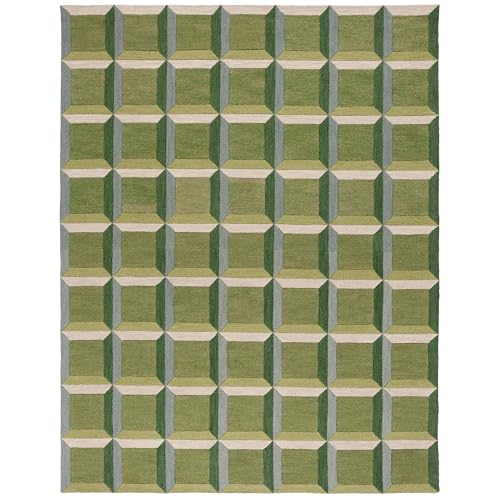 Image of Hand Tufted Wool Carpets Anti Shedding Rug Modern Carpets for Living Room Size 3x5 Feet