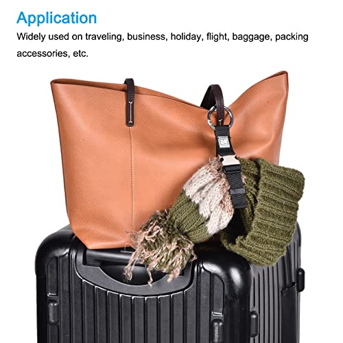 Image of MECCANIXITY Luggage Strap, Jacket Gripper Holder Suitcase Belt Carry Clip for Backpack Travel Accessory, Black