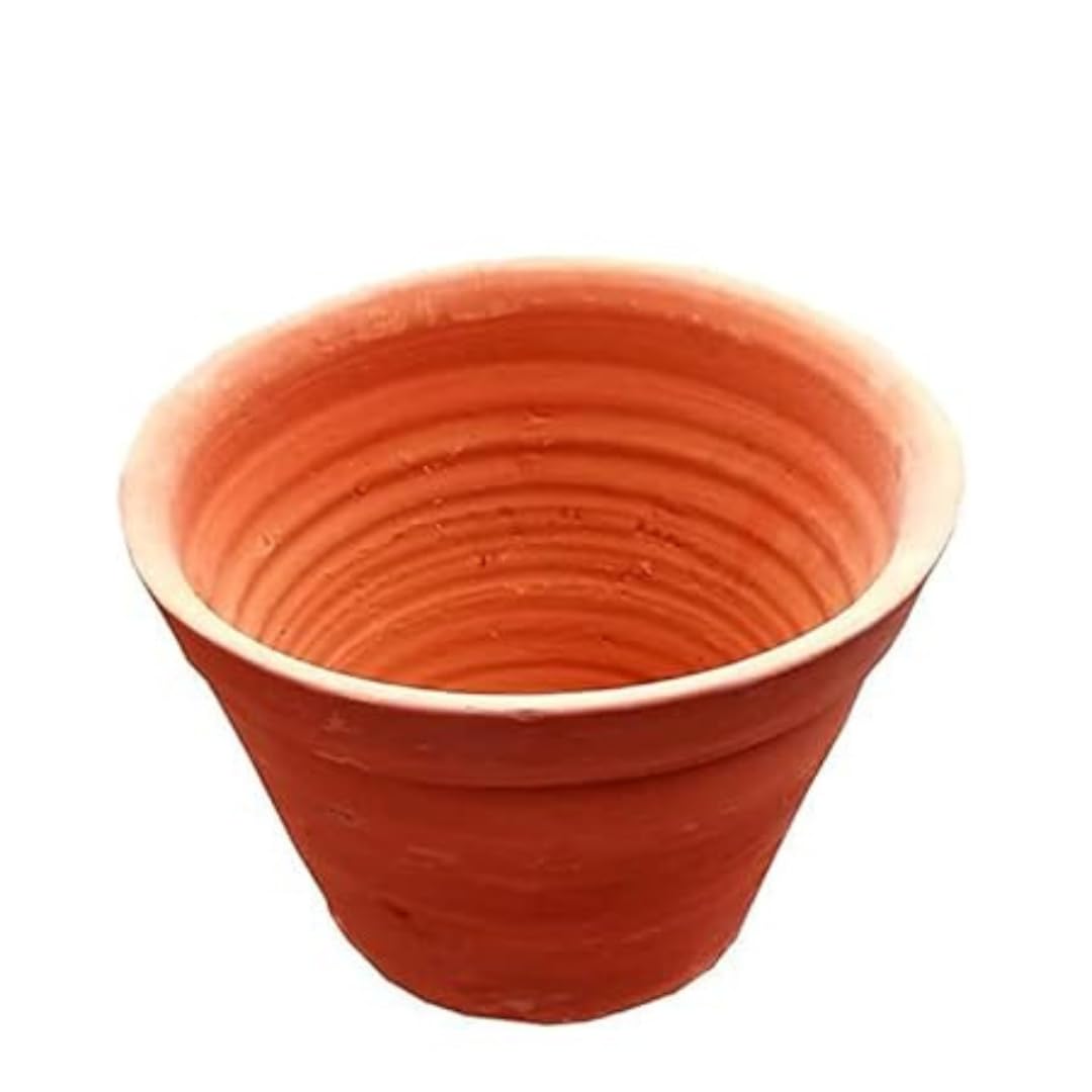 Eco-Friendly 8 inch Planters and Hand Made Terracotta Flower Clay Pots Planters for Plants, Ceramic Pottery Mitti Pot Nursery Indoor Outdoor Garden Gardening for Cacti and Succulent, Brown, (B0B4KRSCZG) Amazon Price History, Amazon Price Tracker