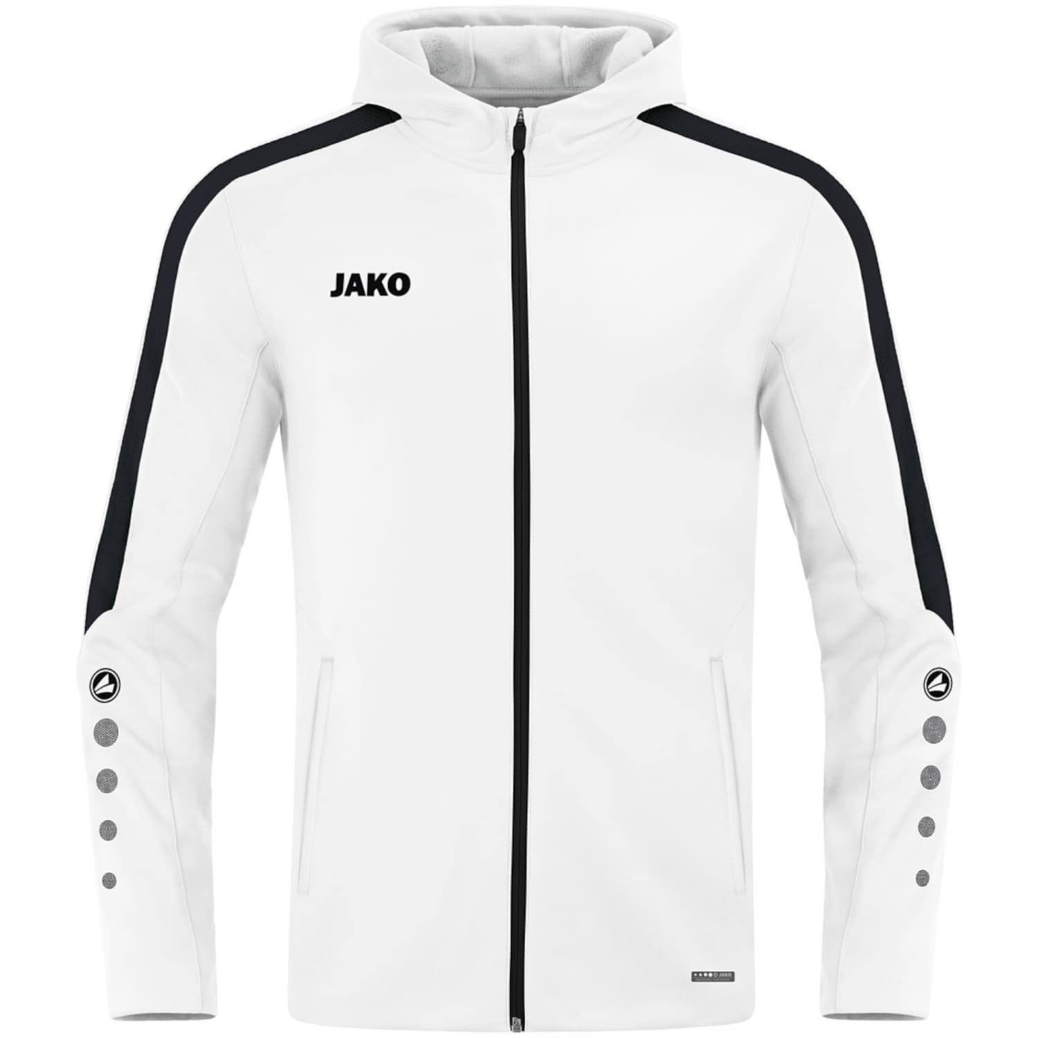 JAKO Damen Kapuzenjacke Power – Weiß, Größe 42