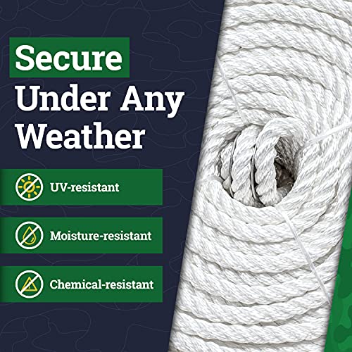 image for SGT KNOTS Twisted Nylon Anchor Rope - Heavy Duty 3 Strand Braided Line