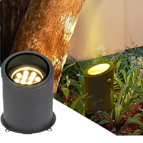 Luci da Giardino a LED da Terra-Luce da Esterno interrata Impermeabile IP67,Lampada da Pavimento da Incasso con Angolo Regolabile AC 220V,faretto Decorativo da Giardino,Facile Installazione (BIA