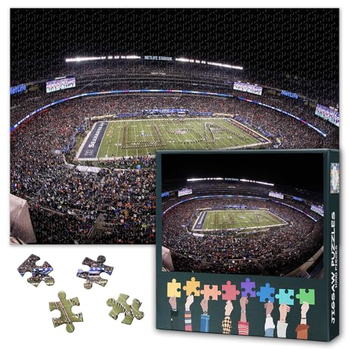 1000 Piece Puzzle for Adults New York Metlife Stadium, Jigsaw Puzzles 1000 Pieces, Hard Impossible Challenging Puzzle Football/Socce Theme (27.5"x19.7"), Family Game Night Gift & Home Decor
