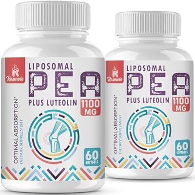 Liposomal Palmitoylethanolamide 1000 mg  Luteolin 100 mg, Micronized Pea 99% Highly Purified - Enhanced Absorption and Bioavailability, 120 Softgels