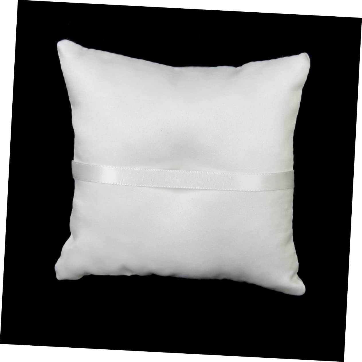 Amosfun 3stücke Ringträgerkissen Mit Blumenknospen Kunstperlen Elegantes Hochzeitsdekor Für Zeremonien Weißes Satin-Kissen Mit Ribbons Für Braut Und Bräutigam