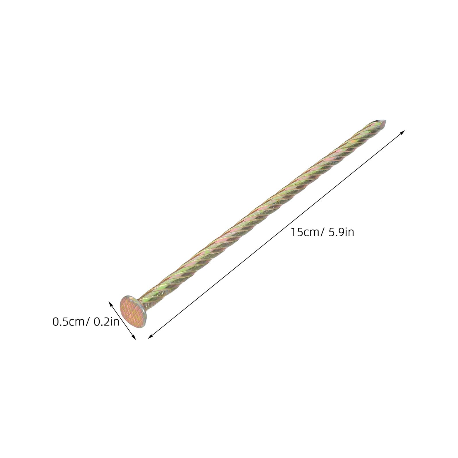 Estacas Metálicas en Espiral 651 G Acero al Carbono de 6 Pulgadas para Jardín y Césped Artificial para Césped y Paisajismo