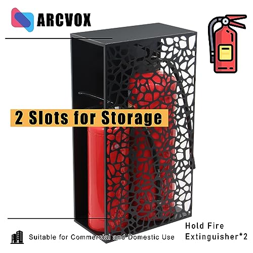 Armario para extintor de incendios, caja de almacenamiento decorativa para 2 extintores, ideal para centros comerciales, pasillos, hoteles y espacios públicos