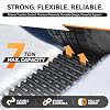 Auto Dynasty [2PC] 48 Traction Mat Portable Recovery Tracks Mat Traction Board Non-Slip Max Capacity Load 7-Ton Compatible with Most Vehicles, for Snow, Ice, Mud and Sand Emergency Aid, Black