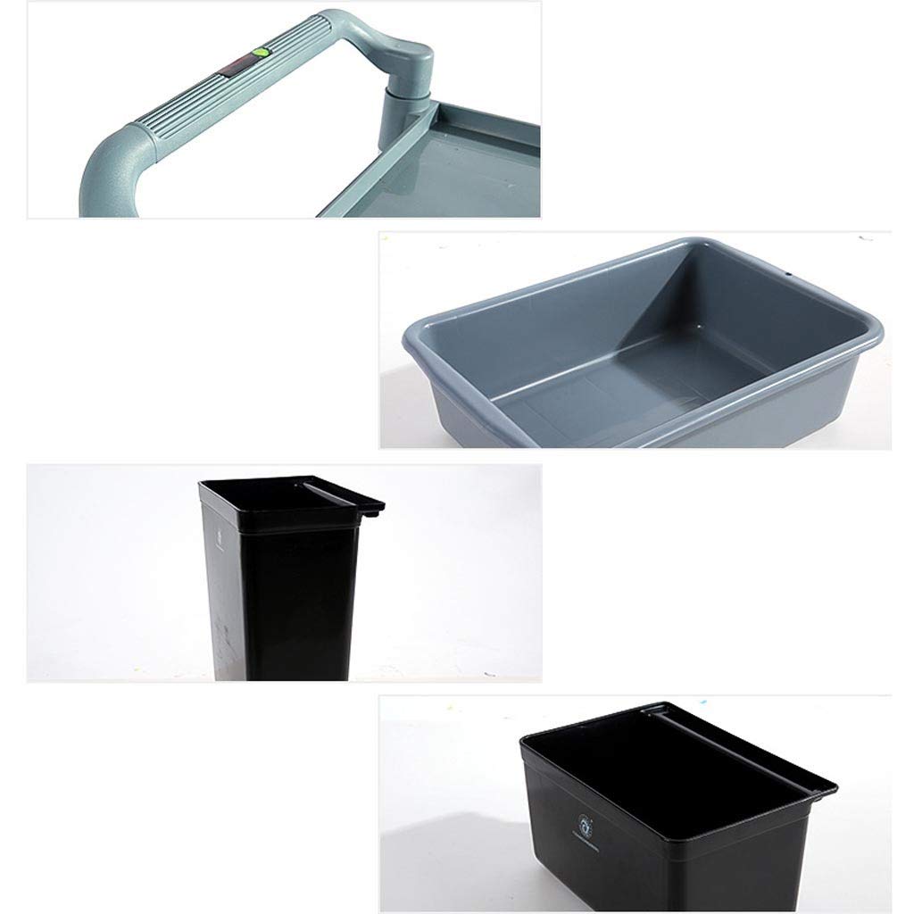 Carro de Almacenamiento Espesar Plástico Hotel Recoger un Vagón Comedor, Recoger un Tazón, Recolección de Vehículos, Plato Tres Pisos Servicio de Comidas Carro/Black