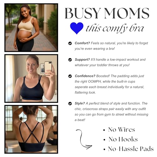 Sewn in Padded Sports Bra, Strappy Sports Bra for Women Sexy Crisscross for Yoga Running Athletic Gym Workout Fitness2