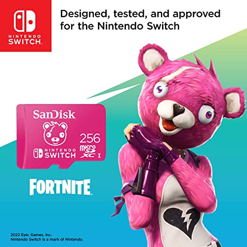 Image of SanDisk 256GB microSDXC Card Licensed for Nintendo Switch, Fortnite Edition - SDSQXAO-256G-GN6ZG