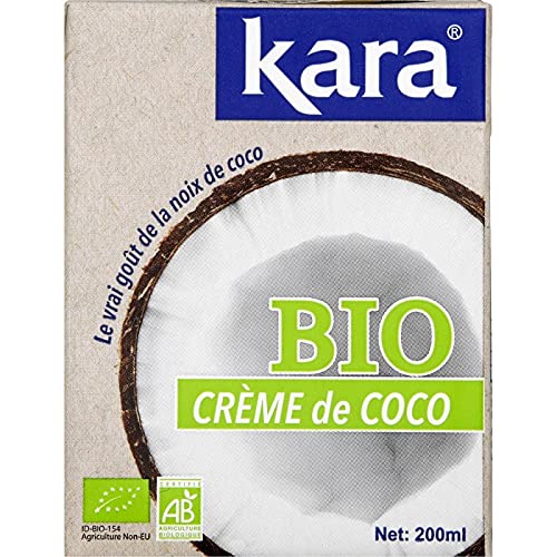 KARA - Creme De Coco Bio (Brique) 200Ml - Lot De 4