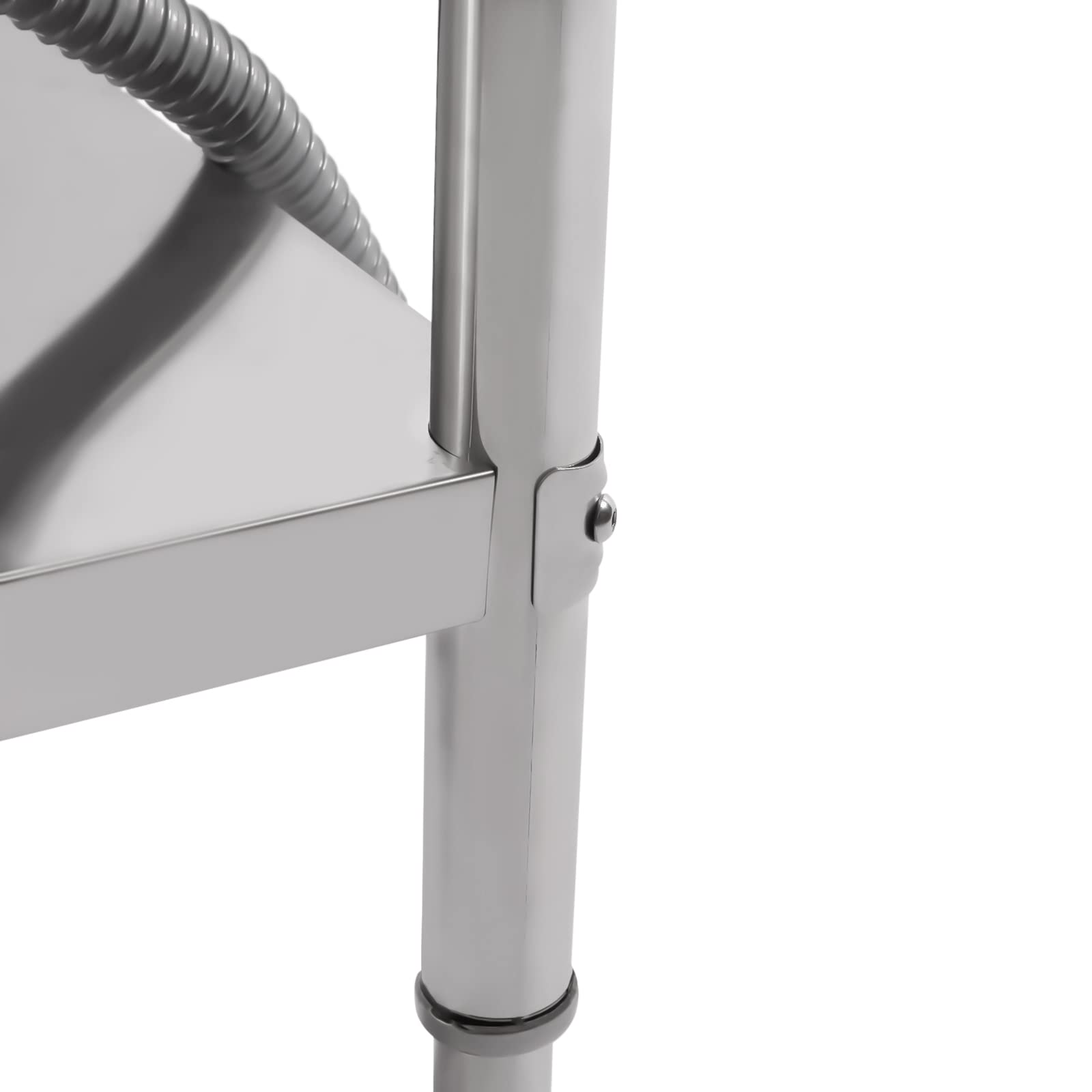 Fregadero profesional de acero inoxidable 100 x 60 x 80 cm con estante, fregadero independiente con cesta filtrante, capacidad de carga de 300 kg y grifo de 360°, para cocina, lavandería, garaje
