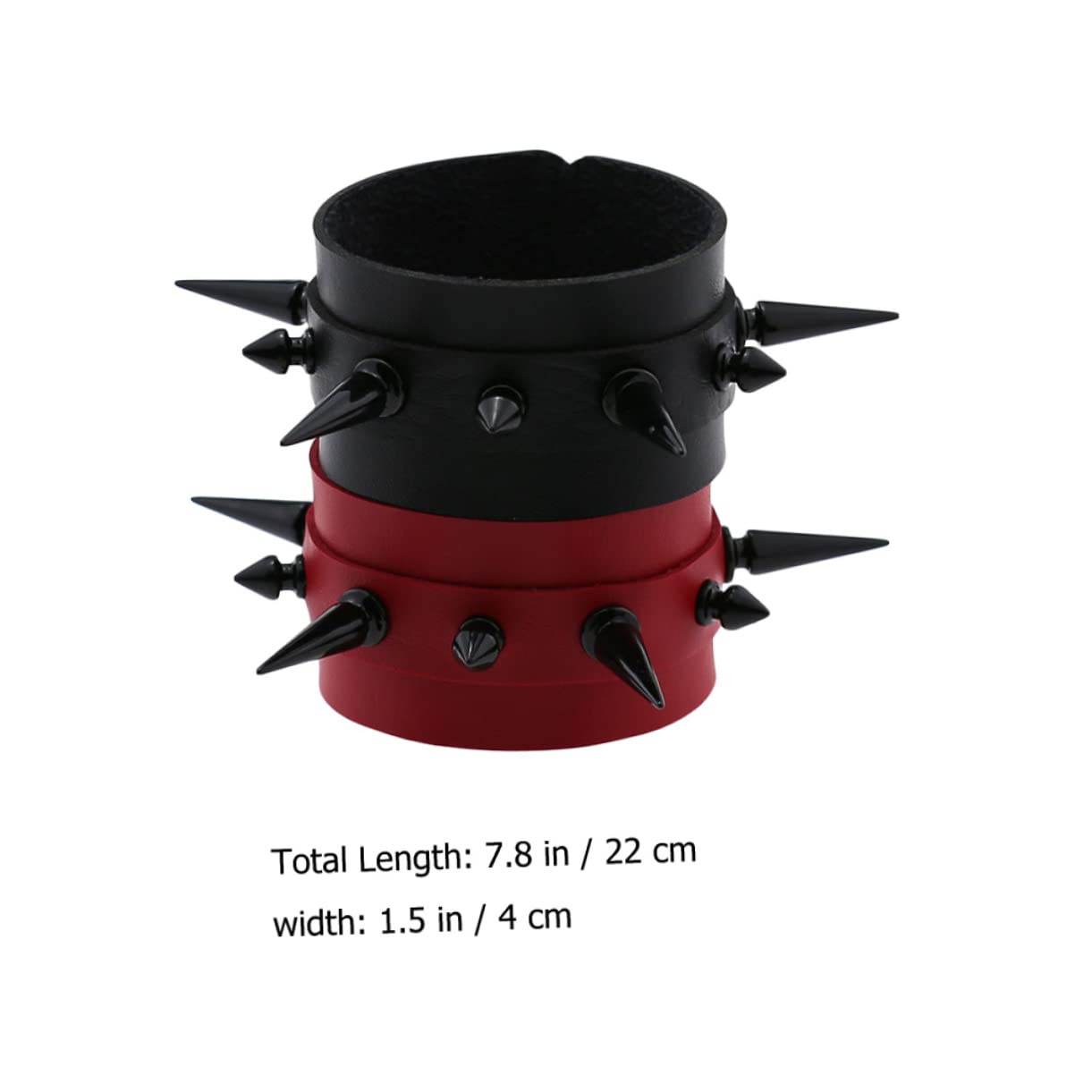 GALPADA 6 Pezzi Braccialetto Punk Regolabile Abiti Grunge Braccialetto Del Polsino Del Goth Bracciali Goth Cinturino Polso In Pelle Braccialetti Della Gelatina Braccialetto Uomo