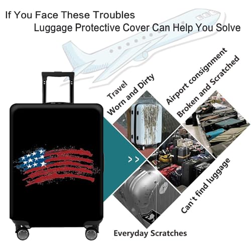 Image of 3 Pcs Elastic Luggage Cover, 20 /24 / 28 Inch Travel Suitcase Protector Anti Scratch Suitcase Cover Protector Washable Fits 18 to 28 Inch (US style)