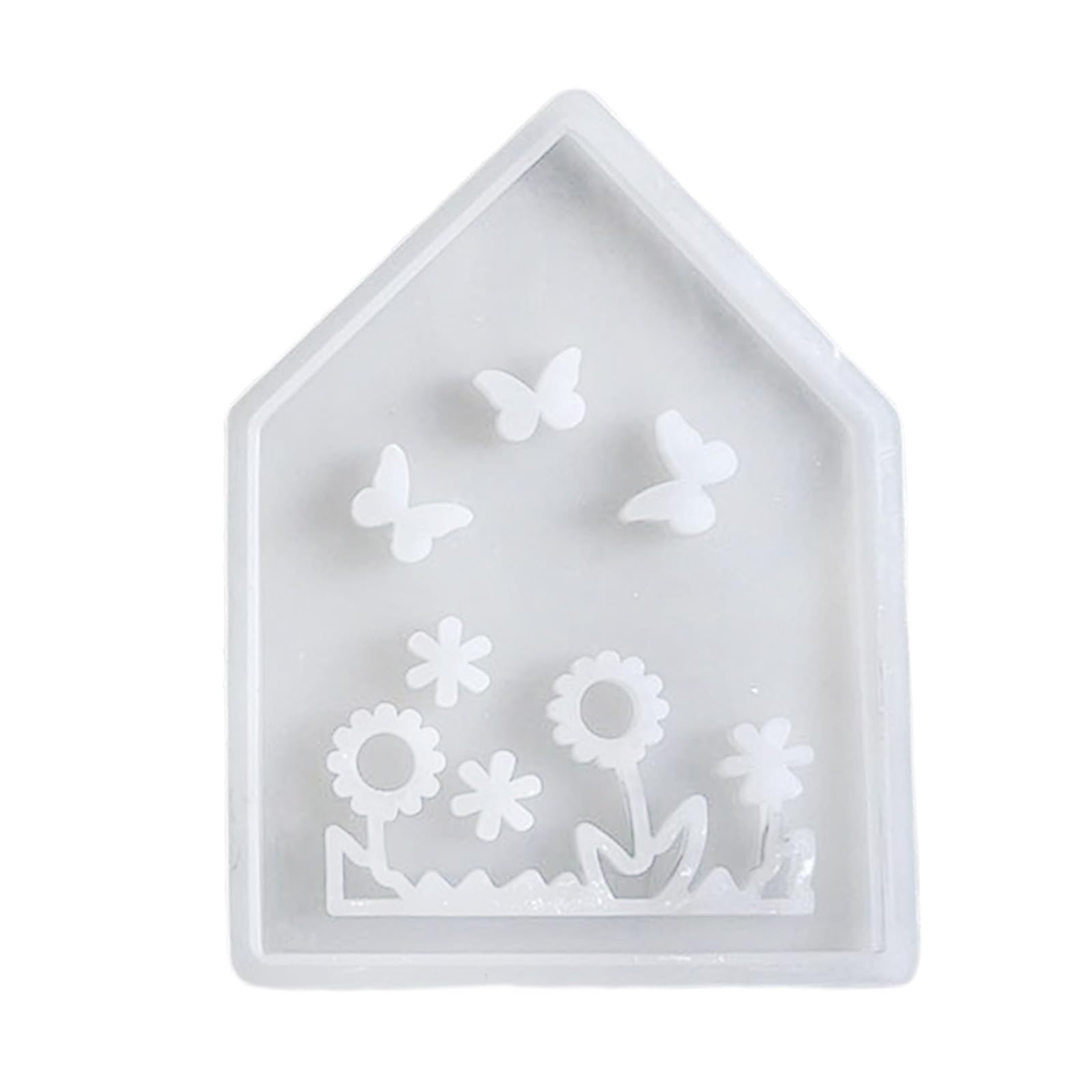 Jazuaiao Shape Silicone Molds with Bunnies Butterfly Flower Pattern for Holder Soap Making Gypsum Decoration Silicone Craft