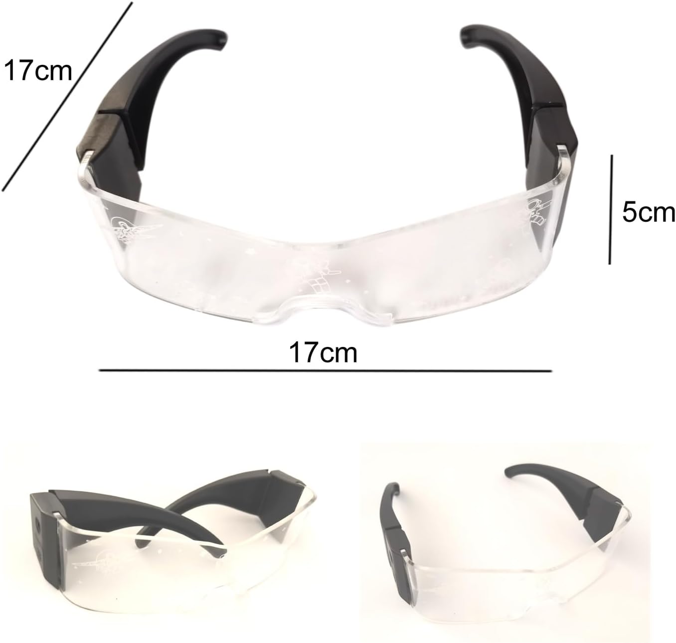 MaxLax led Furture Visor Glasses,7 Colors 4 Modes for Club,Christmas， Party - Image 3