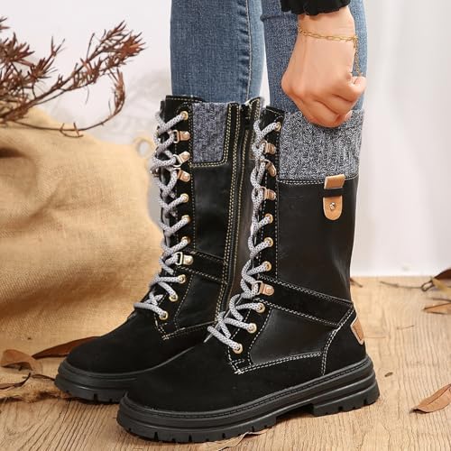 Bottines à Lacets Légères et Chaudes en Bout Fermé pour l'Automne - 7