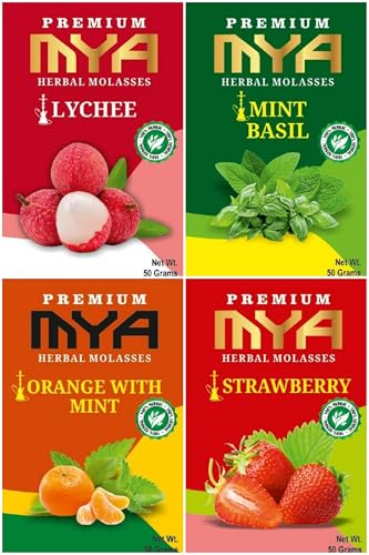 Generic MYA Herbal Hookah Molasses Assorted Flavours Pack of 4 - Image 2