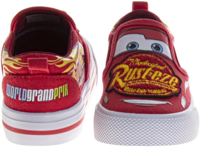 Disney Shoes for Boys Cars Lightnigh McQueen Monster Inc CLowtop Sneakers Slipon Sneaker Casual Fashion Canvas Sneaker for Boy (Sizes: 5-10 Toddlers / 11-13 Little Kid) image 4