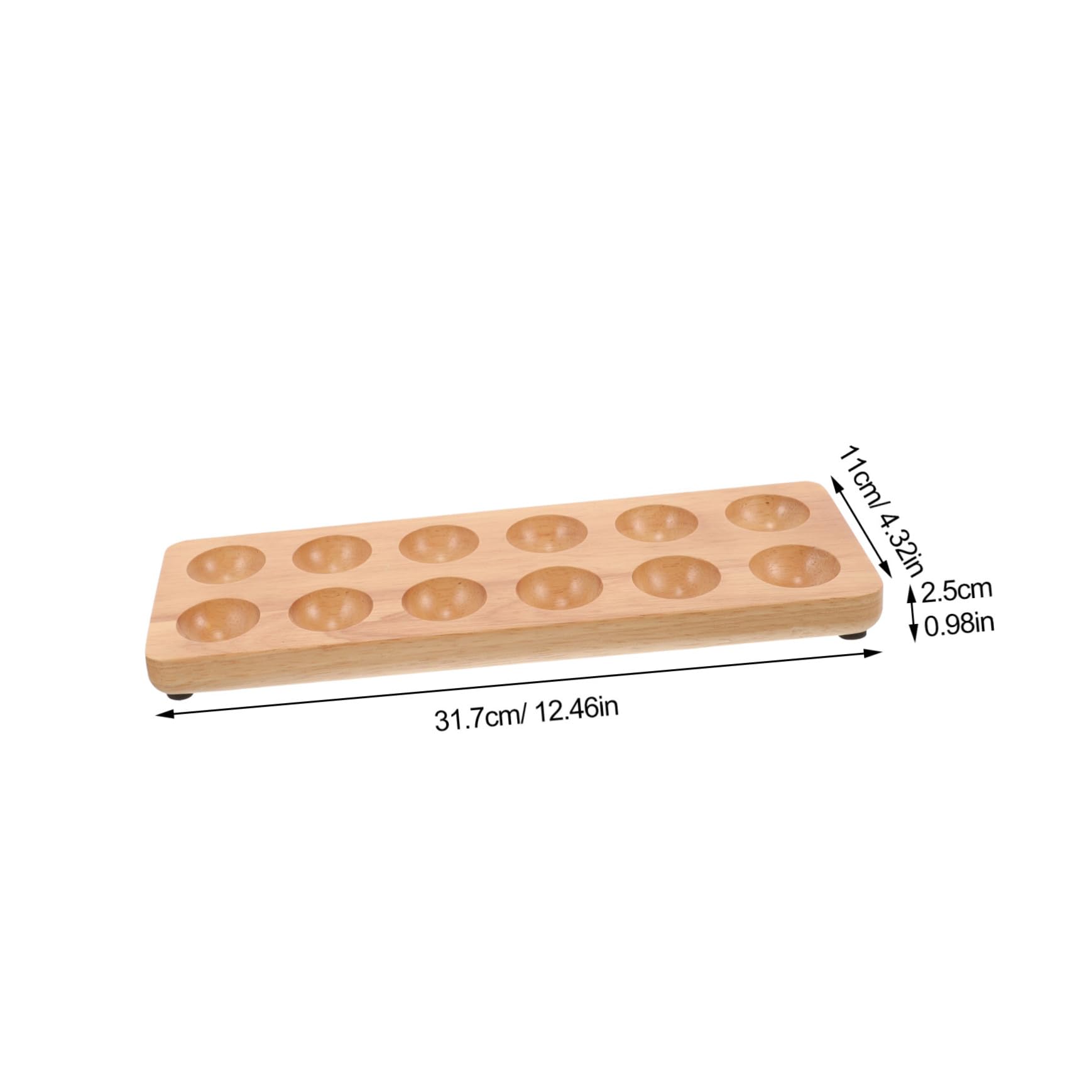 SOIMISS Bandeja de Madera para Huevos Doble Organizador y Almacenamiento Seguro Antirrotura para Cocina y Nevera