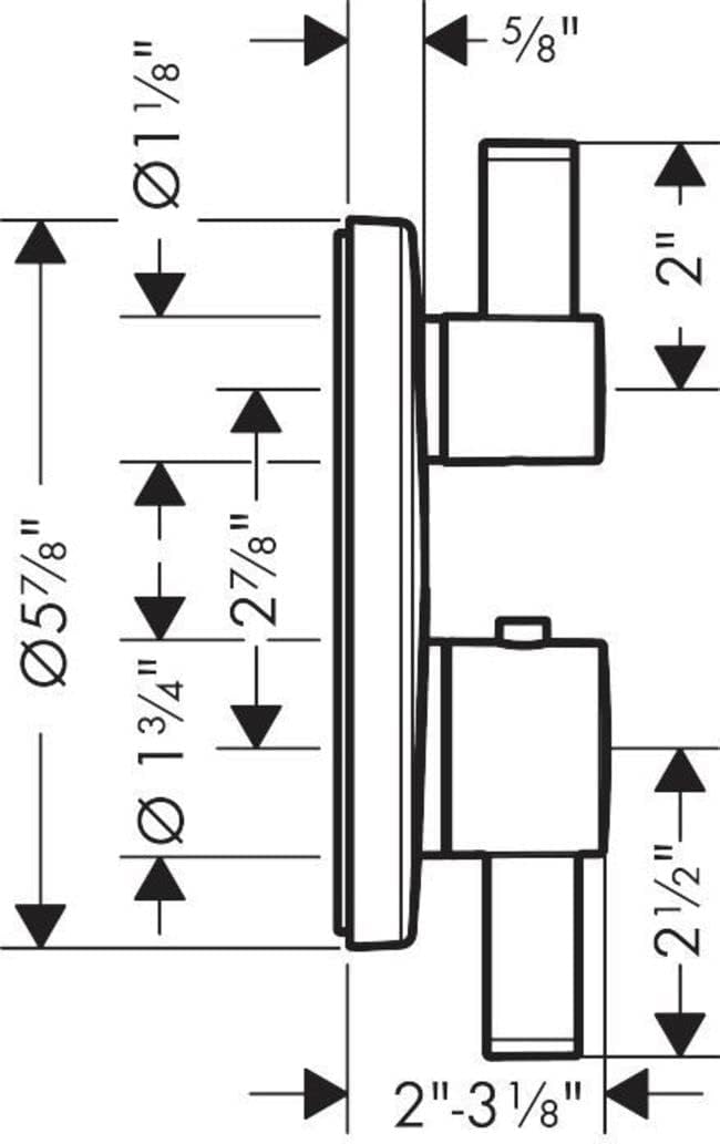 🛒 Flаѕh Sаlе hansgrohe Ecostat S Modern Minimalist Volume and Auto Temperature Control 2-Handle 6-inch Wide Thermostatic Shower Trim for Rough-in Valve in Chrome, 15757001 Blасk Frіdау - 50% оƒƒ hansgrohe Ecostat S Modern Minimalist Volume and Auto Temperature Control 2-Handle 6-inch Wide Thermostatic Shower Trim for Rough-in Valve in Chrome, 15757001