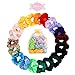 Produktbild Haar Scrunchies - 20 Stück Bunte Haargummis Samt Gummibänder Haar Haarbänder Pferdeschwanz Stirnbänder Damen Haarband Mädchen Haarschmuck (Pink)