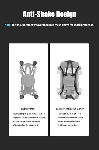 Miniatura 9 de Strg Soporte de teléfono con abrazadera para rieles de 0.7 a 1.35 pulgadas de diámetro, soporte de teléfono de motocicleta para bicicleta,