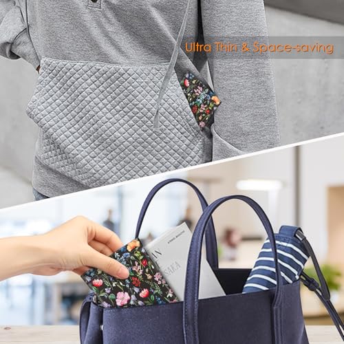 Image of FINTIE Soft Eyeglasses Case with Cleaning Cloth, Portable Squeeze Top Vegan Leather Glasses Pouch, Sunglasses Eyewear Bag