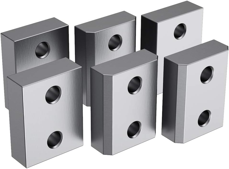 Anbull Electric Rebar Cutter Replacement Jaw Blades, D2 steel material for 3/4Inch 20mm #6 and 7/8Inch 22mm #7 Electric Rebar Cutter, 6 Pcs Blades with 12 Hexagon Screw and 12 Spring Washer