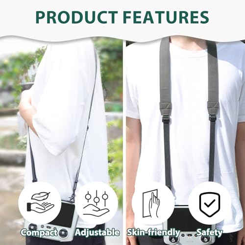 Kioylmo Correa Ajustable de PU para control DJI RC, Correa para el Cuello para Mando a Distancia, Smart Controller Lanyard con Hebilla para DJI Mini 3 Pro Mavic 3 Mini 2 Air 2 Mavic 2 DJI RC/RC Pro - imagen 5