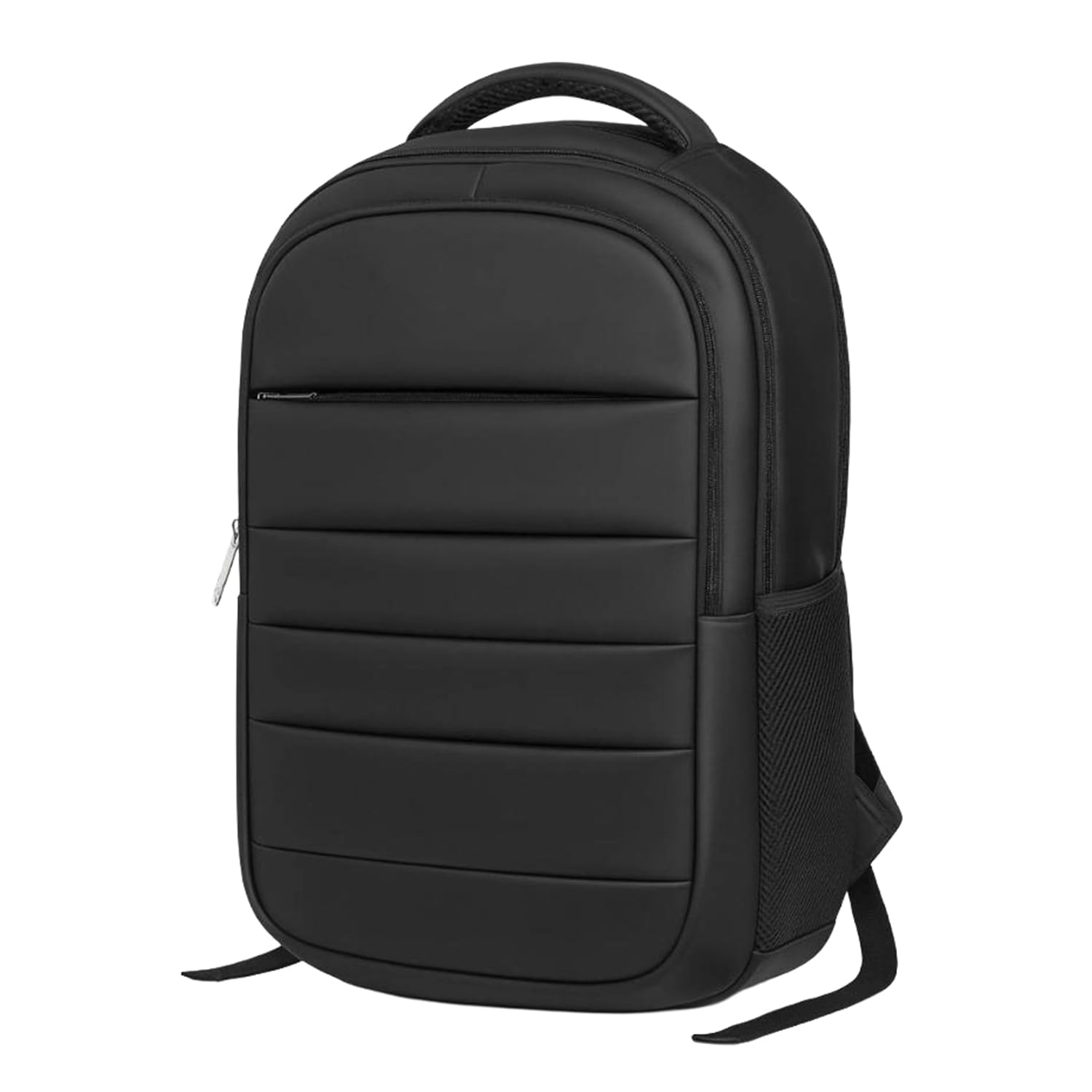 PU Leather Office Laptop Backpack | Black Multi-Compartment Bag for Men & Women | College & Travel Use