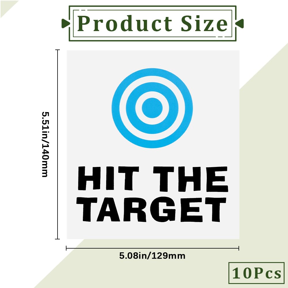 GORGECRAFT 10Pcs Potty Training Toilet Pee Stickers Target Toilet Aiming Decal Bullseye Sticks Aim Sign Bumper Sticker for Toilet Urinal Bathroom Restroom Deep Sky Blue - Image 2