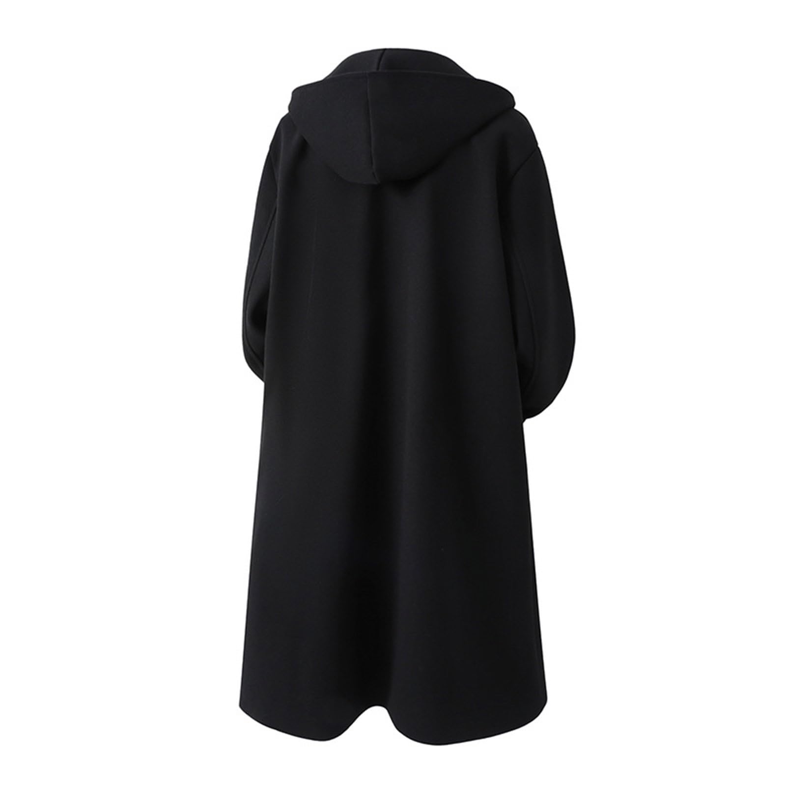 Generisch Cappotto di lana da uomo, lungo, elegante, di media lunghezza, per le mezze stagioni, da uomo, lungo inverno, per le mezze stagioni, trench, tinta unita