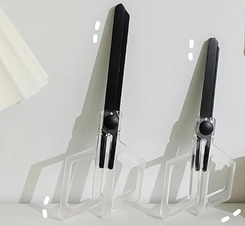 Miniatura 2 de Tijeras de oficina multiusos, mango de acrílico transparente con chapado no adhesivo, cinta negra mate, tijeras de corte de filo, tijeras de
