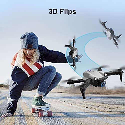 4Drc Mini Drone For Kids With 1080P Hd Camera, Foldable Fpv Live Video Quarcopter For Adults,With Altitude Hold, Headless Mode, One Key Start, 3D Flips,Gravity Control,Tap Fly, 2 Modular Batteries #TOP7
