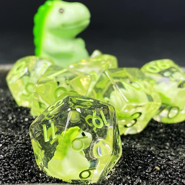 Sage's Portal Animal Familiars Resin DND Dice Set Polyhedral Dice Set for Dungeons and Dragons RPG Pathfinder Tabletop TTRPG (Baby Dragon)