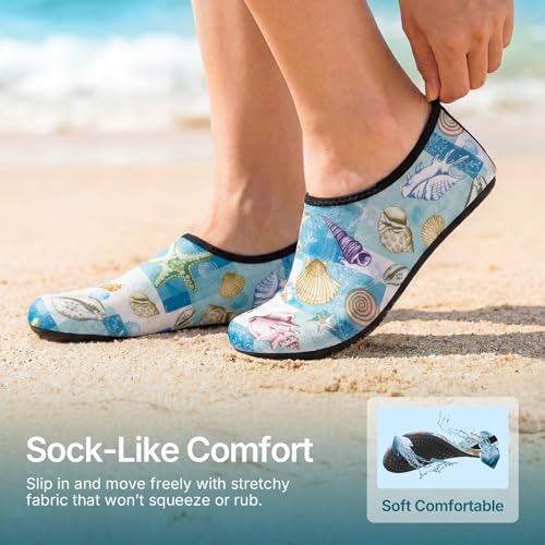 Image of Water Shoes for Women Men Quick-Dry Aqua Socks Swim Beach Outfits Barefoot | Yoga Exercise Wear Sport Accessories Pool Camping Must Haves River Hiking Youth Adult