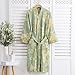 PRINCESS BRIDE Unisex Cotton Double Layer Gauze Bathrobe Breathable Pajamas Soft Nightgown Absorbent Yukata for Hotel, Home, XL, Green
