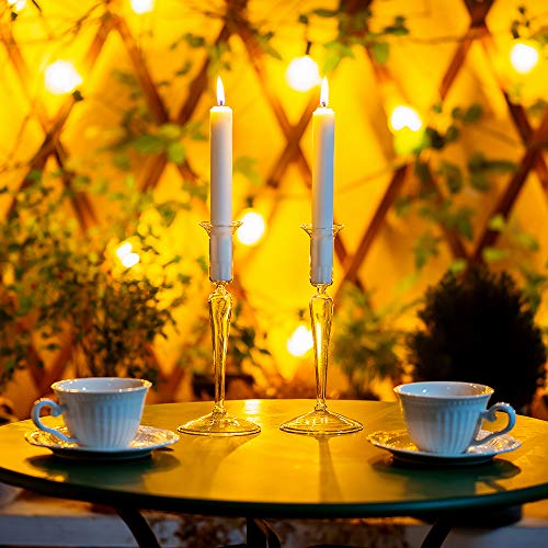 Sziqiqi 4er-Set (1 Satz) Kerzenständer aus Glas, Kerzenhalter mit minimalistischem Stil, Kerzenständer für Wohnzimmer Esstisch, Hochzeit Party Tischdekoration Kerzenständer (Groß) - Image 3