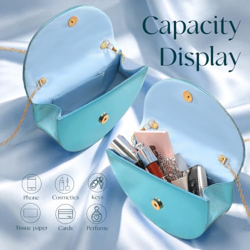 Image of Clutch Purses for Women Formal Evening Bag with Detachable Chain Women's Evening Handbags for Wedding Party