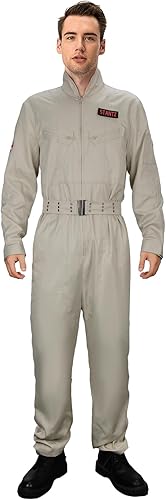 LINKOM Disfraz de caza de fantasmas para adultos, overol de los años 80 para Halloween, cosplay