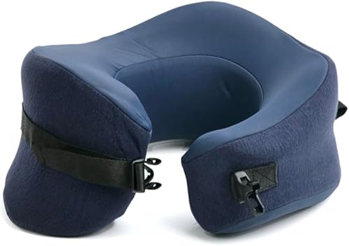 Miniatura 10 de Cushion Lab - Almohada de viaje, galardonado diseño ergonómico patentado para mentón y cuello, almohada de espuma viscoelástica para el cuello,
