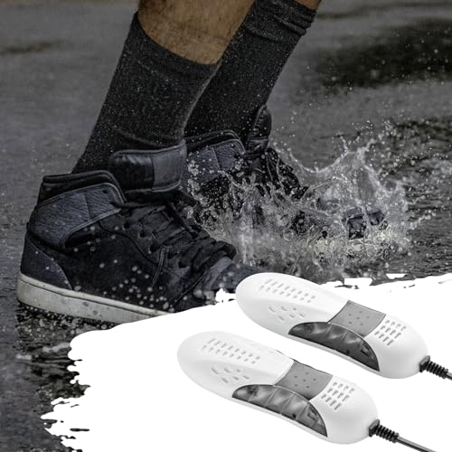 DAWRIS Schuhtrockner Elektrisch, Schuhwärmer, Stiefeltrockner, Mini Skischuhtrockner, Deodorant Entfeuchtung, Schuhtrockner für Wanderschuhe oder auch Skischuhe, Skischuhe, Laufschuhe, Weiß