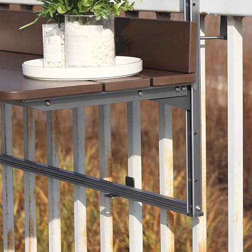 Table pliante murale 80x37 cm compacte pour balcon et bureau - 6