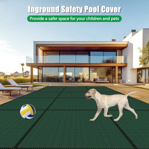 Cidnn 165GSM Inground Pool Cover Safety Fits 16X36Ft Rectangle Swimming Pool thumb #1
