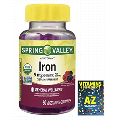 Spring Valley Organic Iron 9 mg, Mixed Berries Gummies Cover