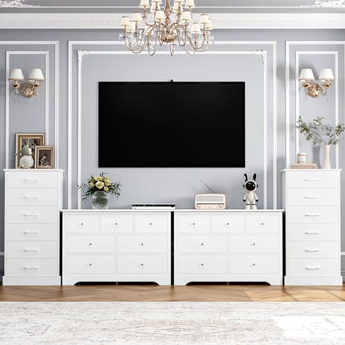 FOTOSOK-White-Dresser-7-Drawer-with-19-Deeper-Depth-472-White-Chest-of-Drawers-Modern-Dresser-with-Metal-Handles-White-Dresser-Chest-of-Drawers-with-Large-Drawer-Storage-Space-for-Home FOTOSOK White Dresser 7 Drawer with 19 Deeper Depth 472 White Chest of Drawers Modern Dresser with Metal Handles White Dresser Chest of Drawers with Large Drawer Storage Space for Home