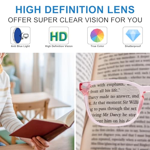 Image of 4 PACKS Blue Light Blocking Reading Glasses Women 1.0 1.25 1.5 1.75 2.0 2.25 2.5 2.75 3.0 3.5 4.0 5.0 6.0